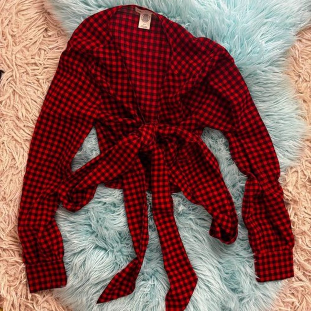 Plaid Wrap Top (Urban Outfitters)